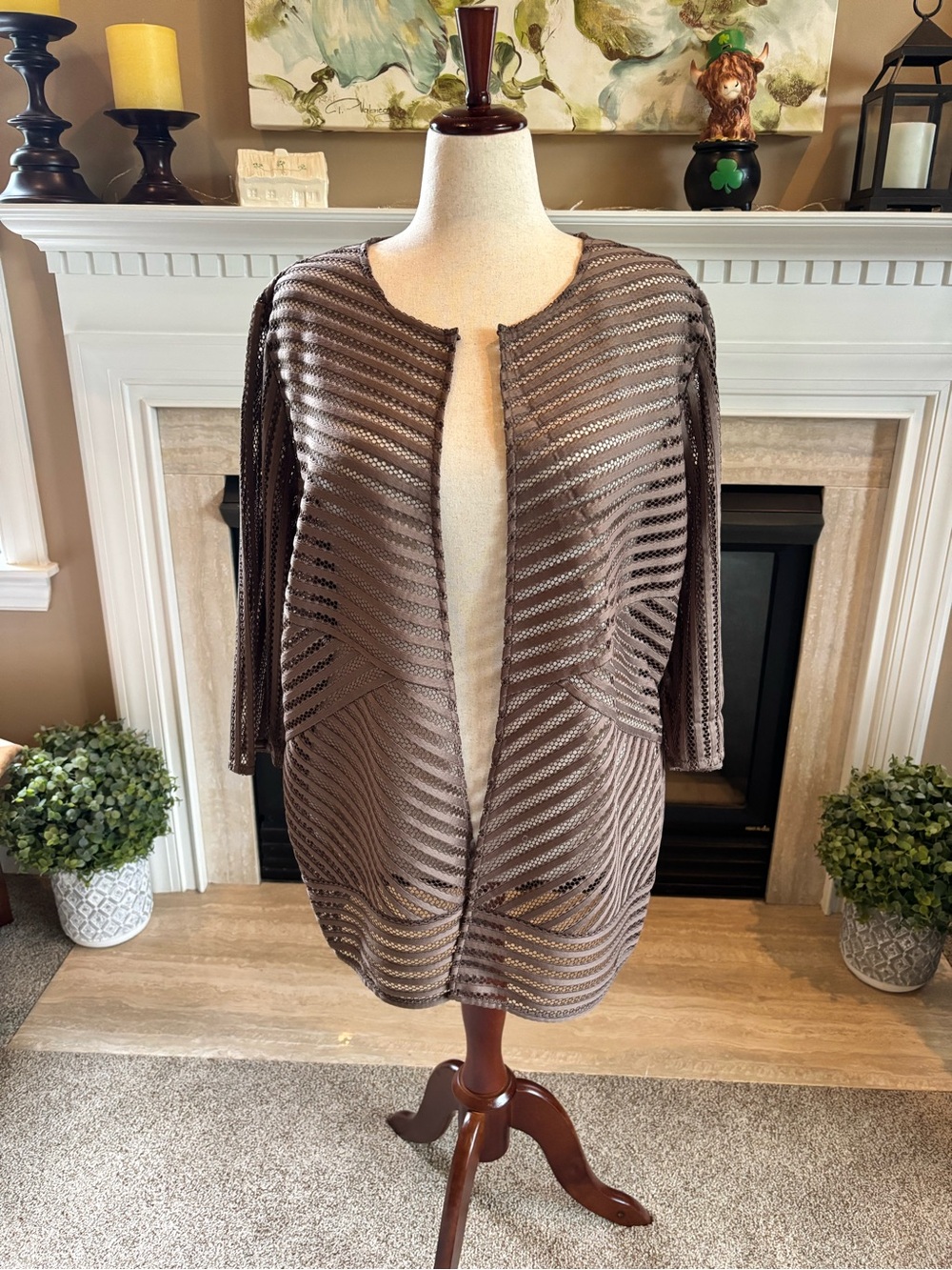 *NEW* CHICO's Travelers Novelty Strip Jacket -Size 4 (US 20/22) - Picture 5 of 8
